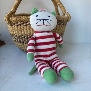 Under the Nile Striped Red & White Cat Plush Toy